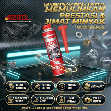 RZPIL 8-in-1 Fuel Injection System Cleaner & Fuel Saver（300ml）