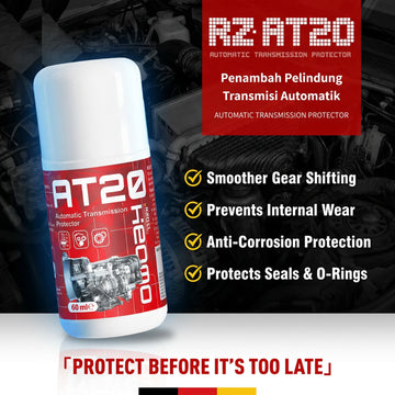 RZ AT20 Automatic Transmission Protector - Smoother Gear Shifting, Prevents Internal Wear & Protects Seals (60ml)