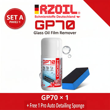 RZOIL Complete Windshield Clarity Kit - GP70 Glass Oil Film Remover & GP80 Pro Care Set